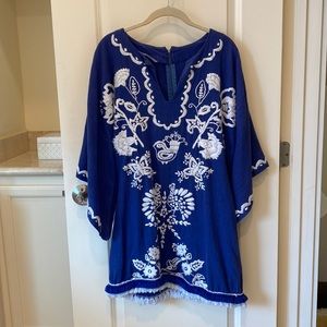 Vintage hand embroidered Mexican dress size S/M